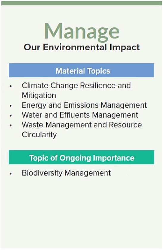 Material topics and topics of ongoing importance Pillar 3